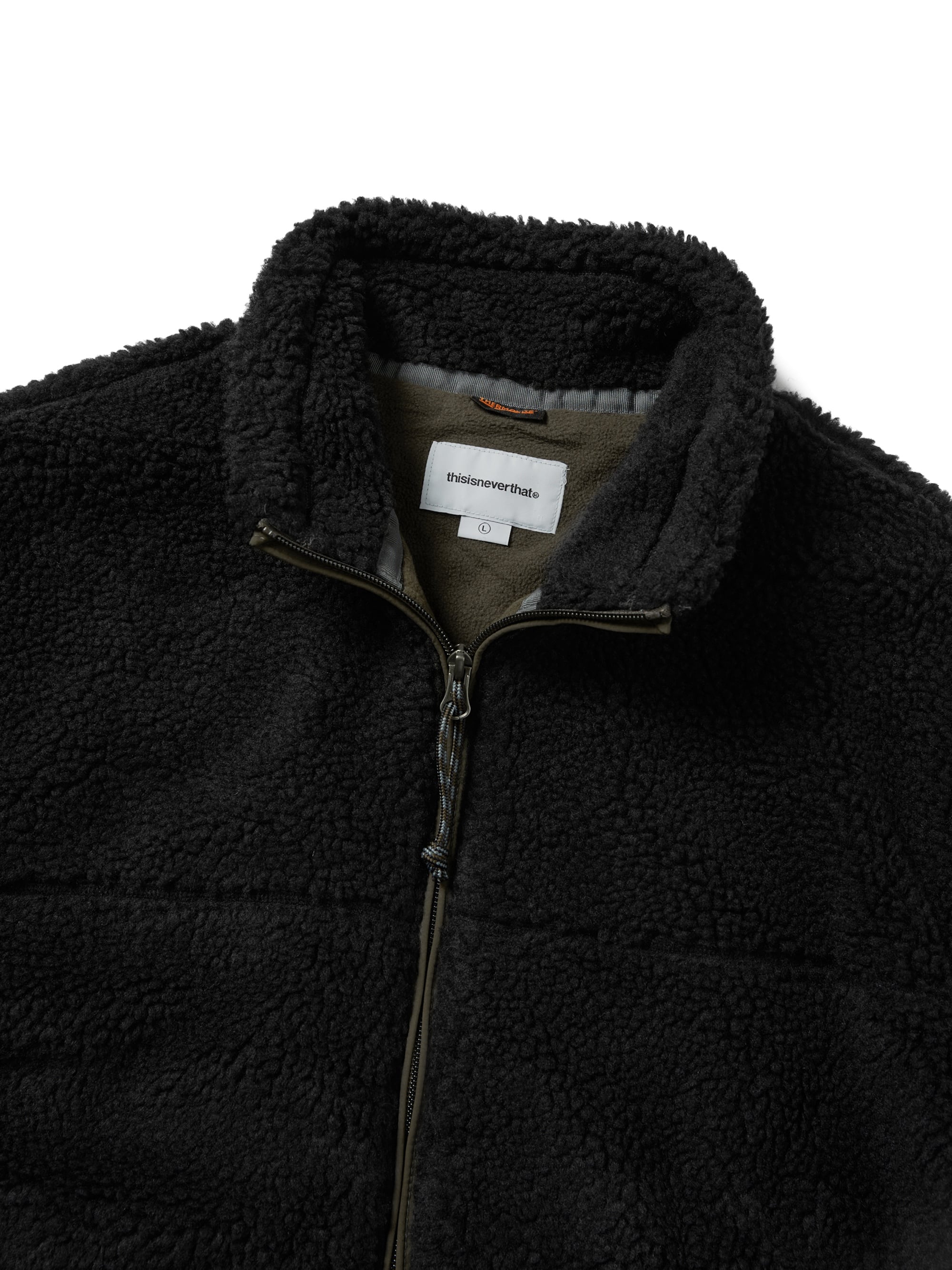 thisisneverthat - T Sherpa Fleece Jacket (Black) product image 2 | TRAB K-Fashion Australia