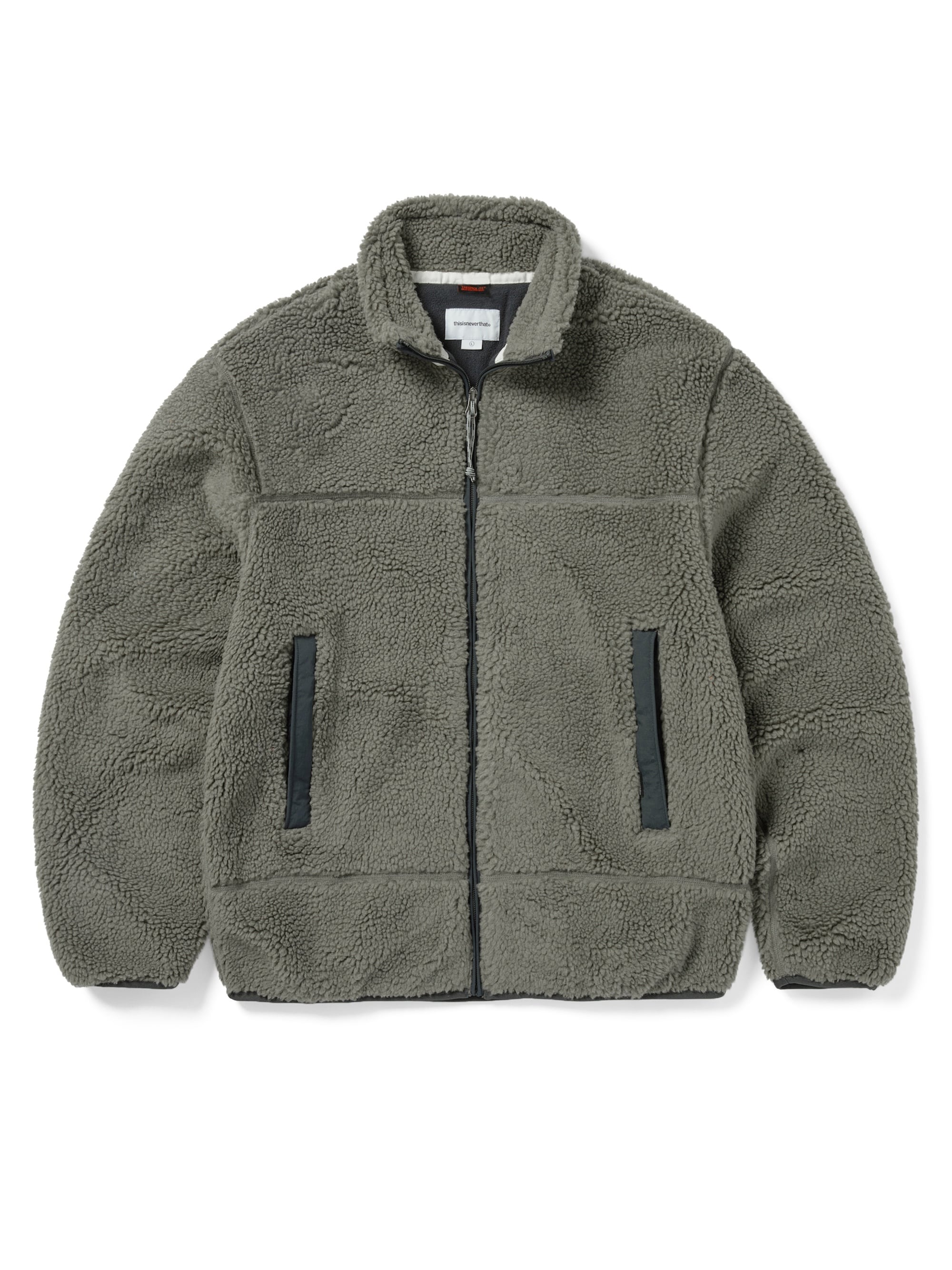 thisisneverthat - T Sherpa Fleece Jacket (Grey) product image 1 | TRAB K-Fashion Australia