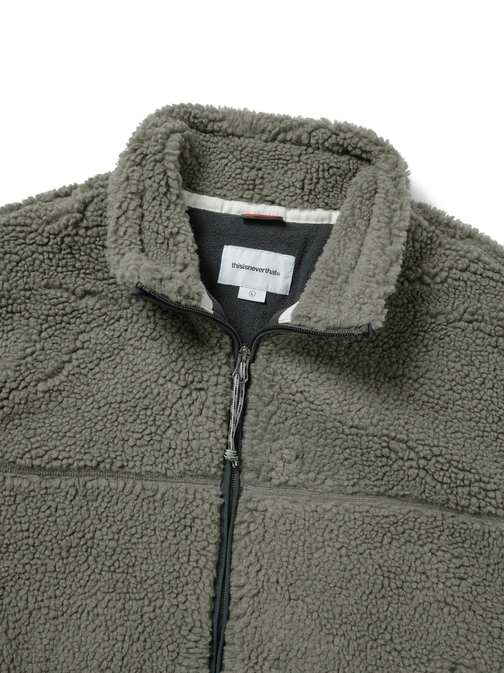 thisisneverthat - T Sherpa Fleece Jacket (Grey) product image 2 | TRAB K-Fashion Australia