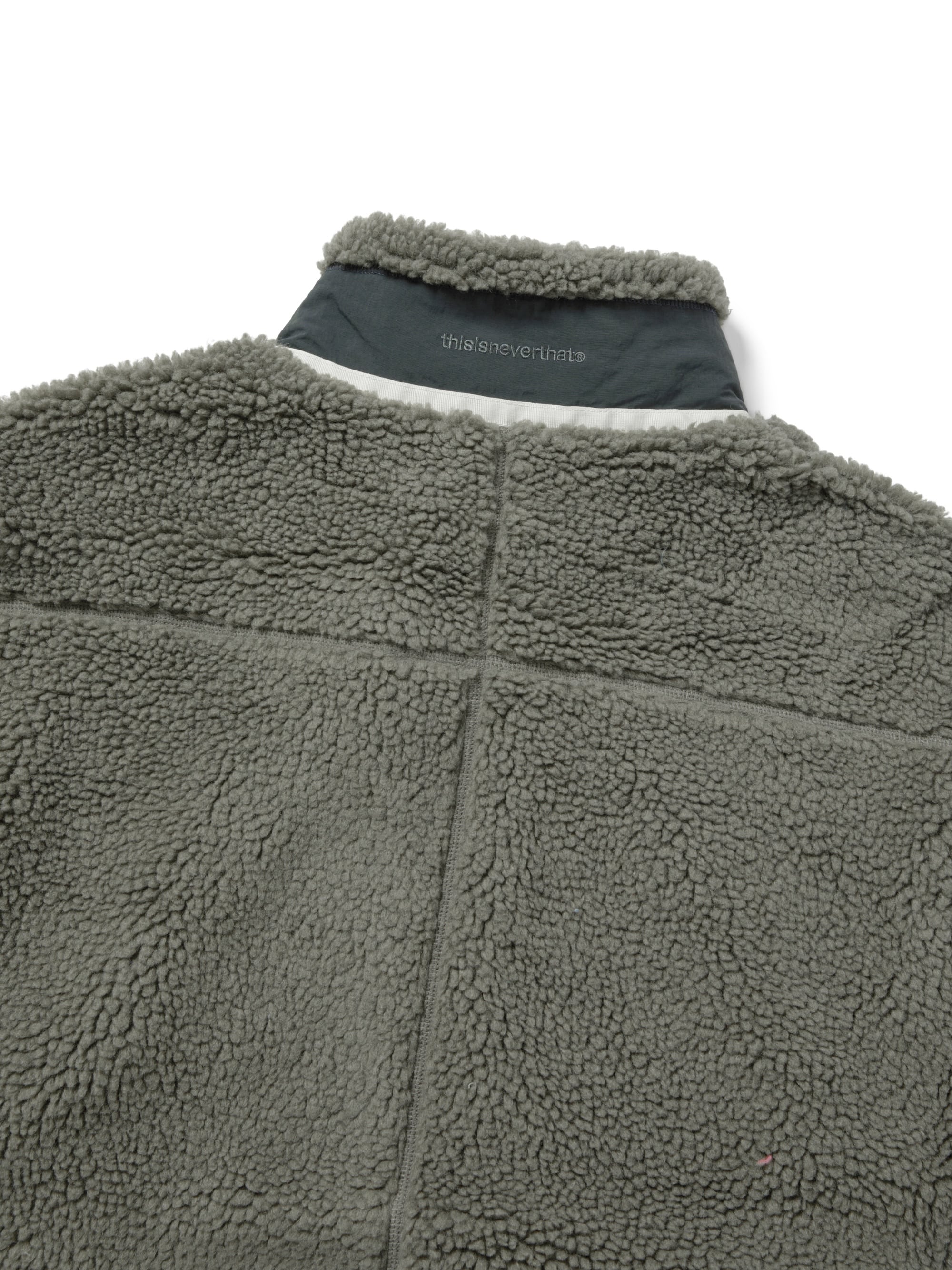 thisisneverthat - T Sherpa Fleece Jacket (Grey) product image 4 | TRAB K-Fashion Australia