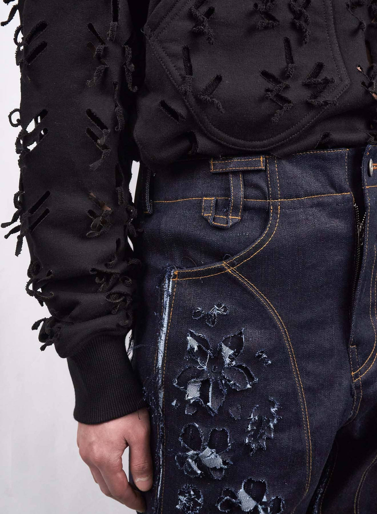 Juntae Kim - Laser-Slashed Twist Pants (OC2) product image 5 | TRAB K-Fashion Australia