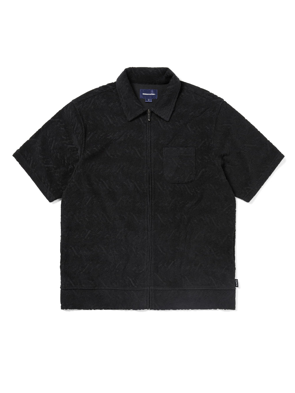 thisisneverthat - Terry S/S Zip Shirt (Black) product image 1 | TRAB K-Fashion Australia