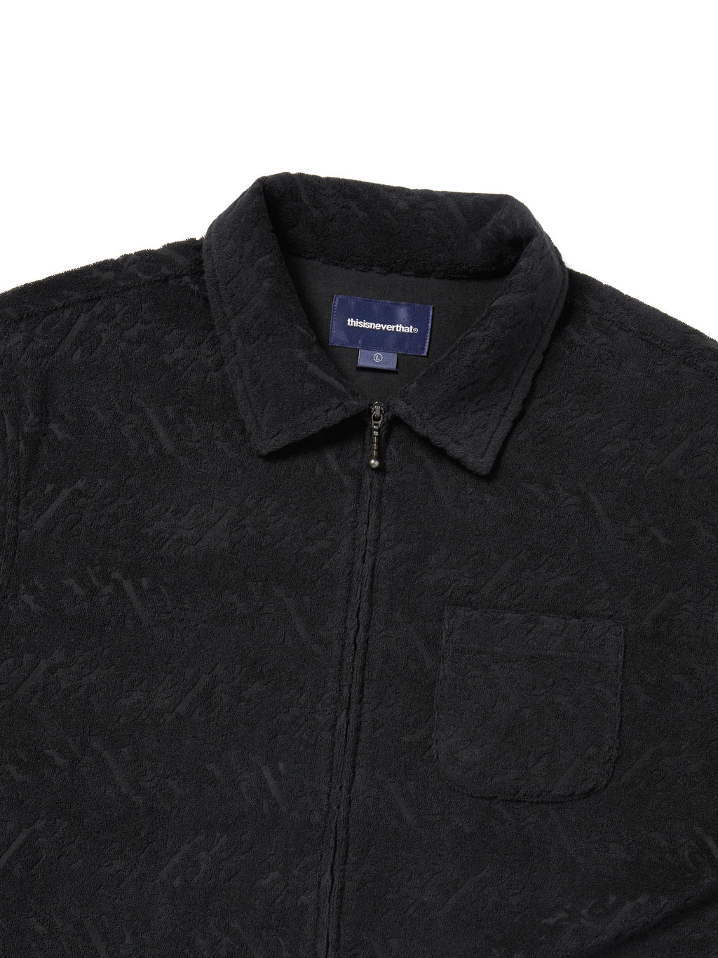 thisisneverthat - Terry S/S Zip Shirt (Black) product image 2 | TRAB K-Fashion Australia