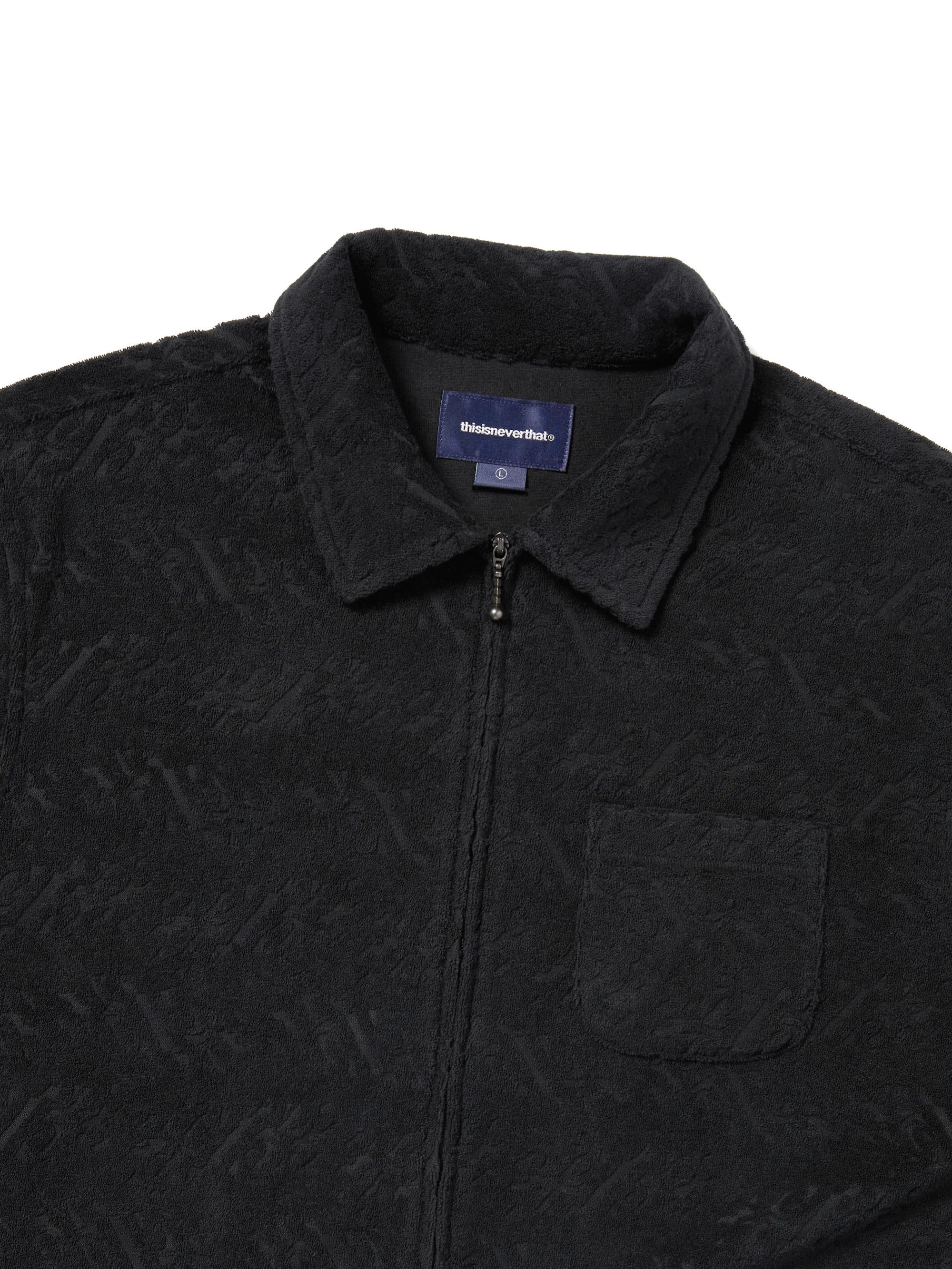 thisisneverthat - Terry S/S Zip Shirt (Black) product image 2 | TRAB K-Fashion Australia