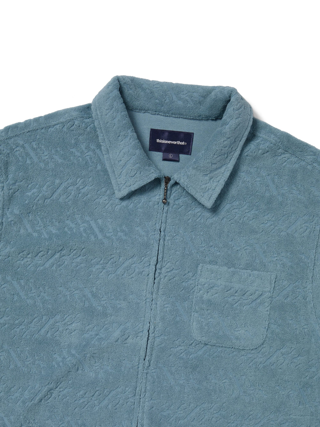 thisisneverthat - Terry S/S Zip Shirt (Blue) product image 2 | TRAB K-Fashion Australia
