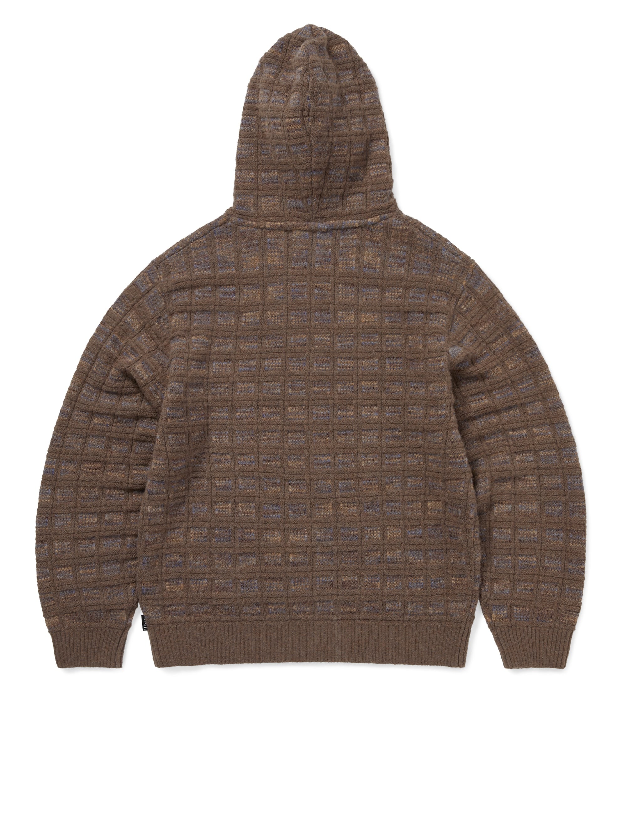 thisisneverthat - Textured Knit Zip Hoodie (Brown) product image 3 | TRAB K-Fashion Australia