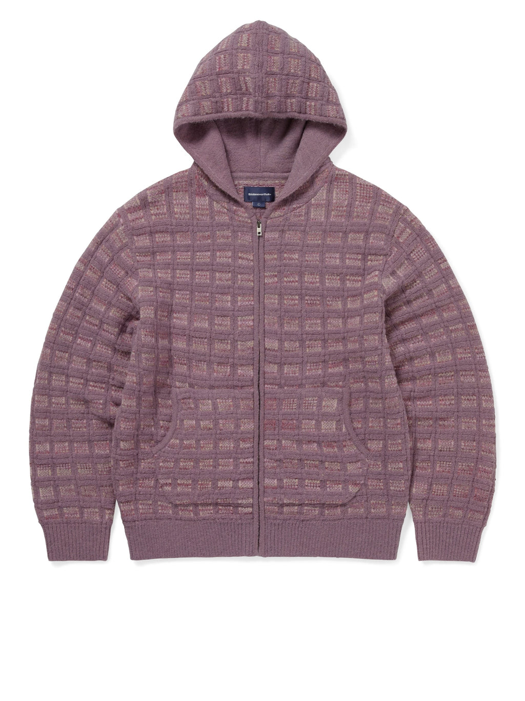 thisisneverthat - Textured Knit Zip Hoodie Dusty (Pink) product image 1 | TRAB K-Fashion Australia