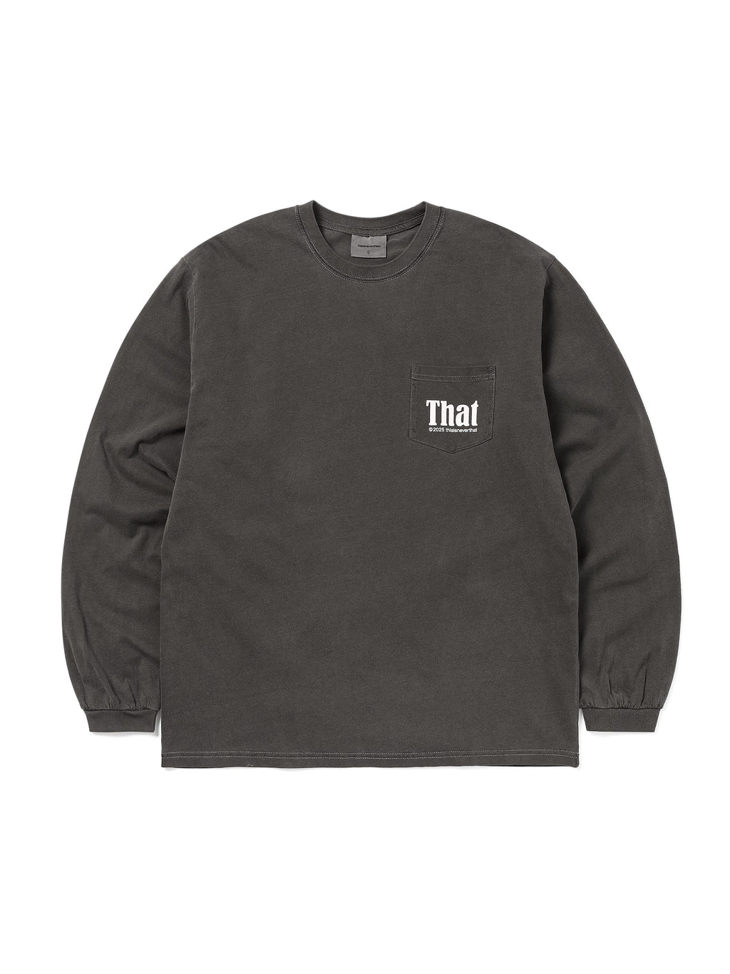 thisisneverthat - That Pocket L/S Tee (Charcoal) product image 1 | TRAB K-Fashion Australia