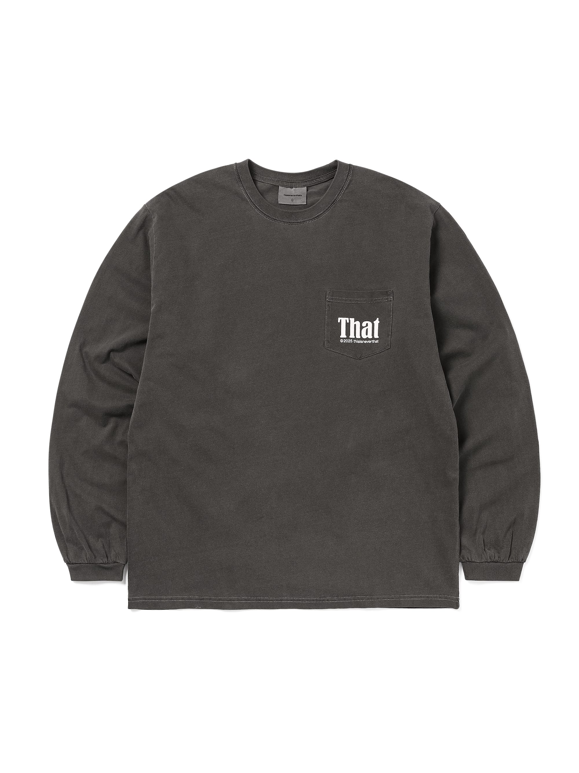 thisisneverthat - That Pocket L/S Tee (Charcoal) product image 1 | TRAB K-Fashion Australia