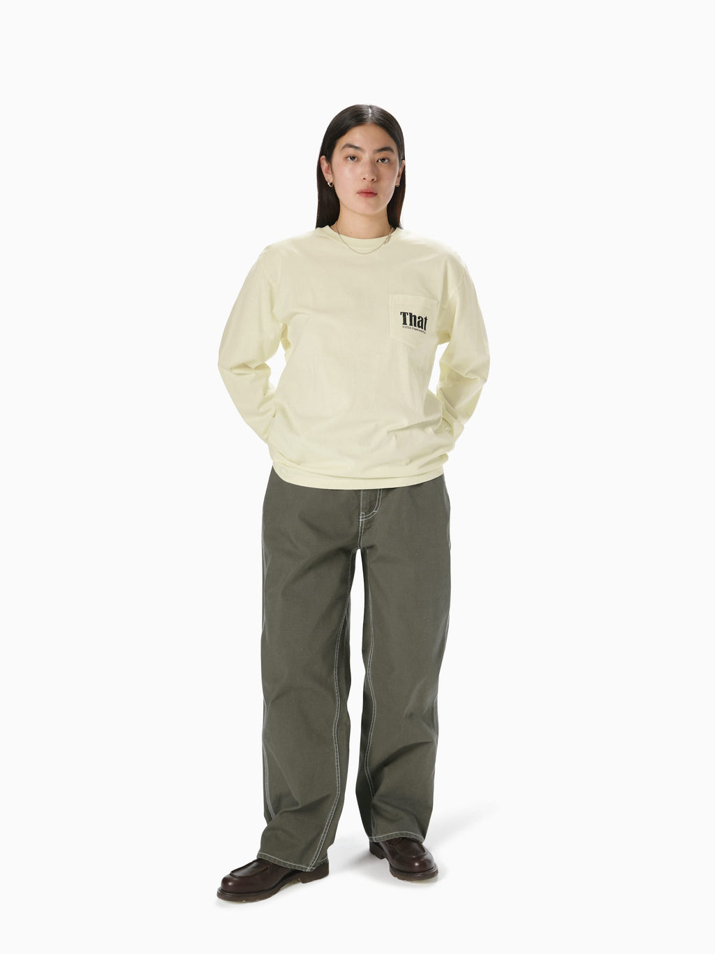 thisisneverthat - That Pocket L/S Tee (Ivory) product image 5 | TRAB K-Fashion Australia