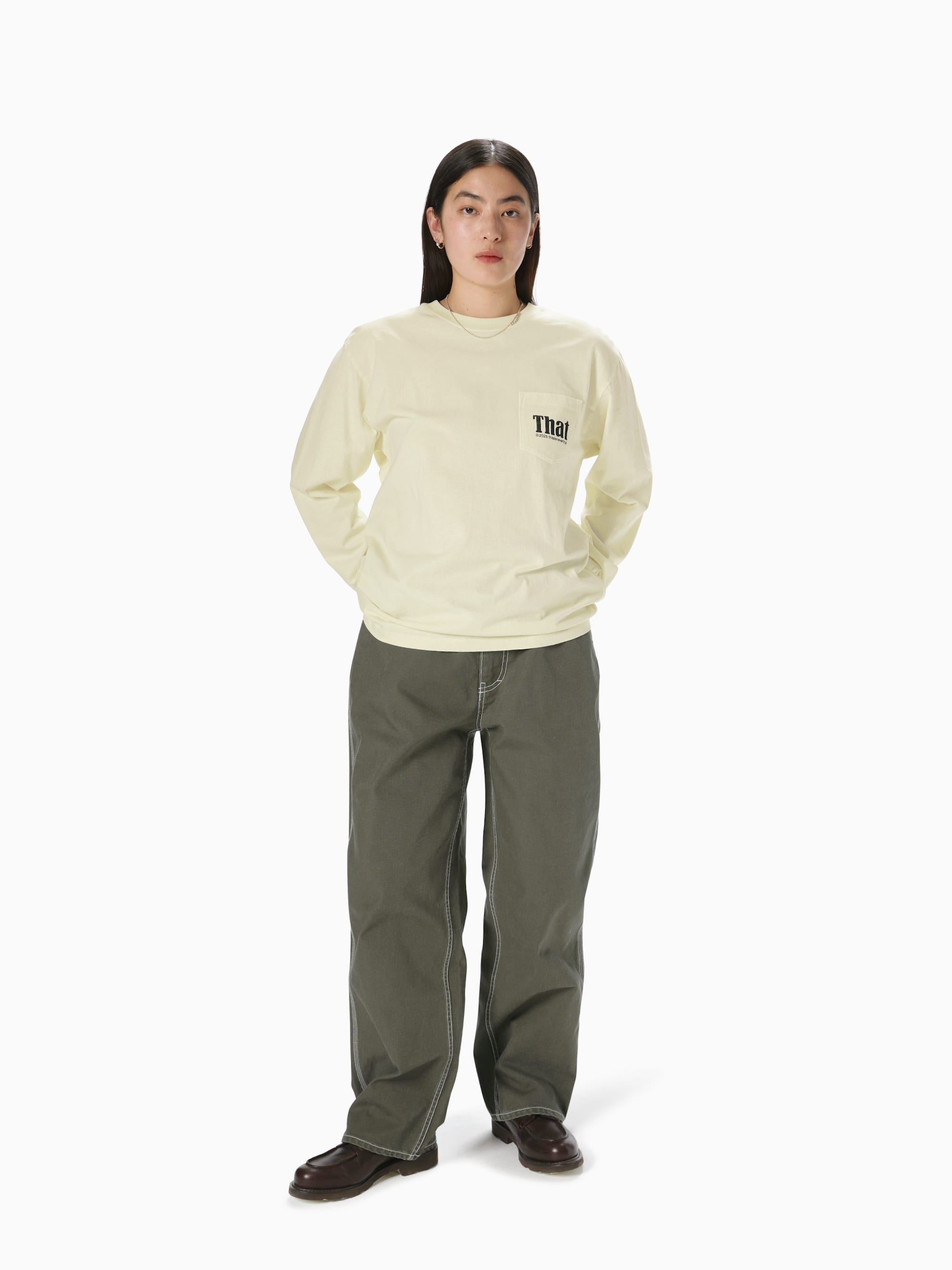 thisisneverthat - That Pocket L/S Tee (Ivory) product image 5 | TRAB K-Fashion Australia