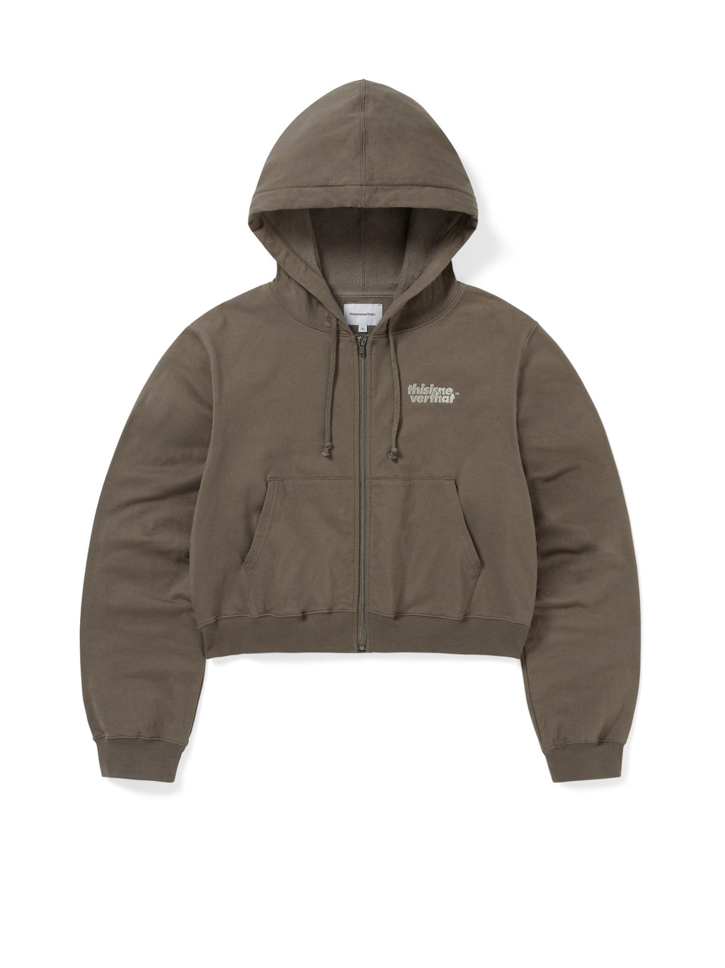 thisisneverthat - Thermal LT W Zip Up Hoodie (Dark Mocha) product image 1 | TRAB K-Fashion Australia