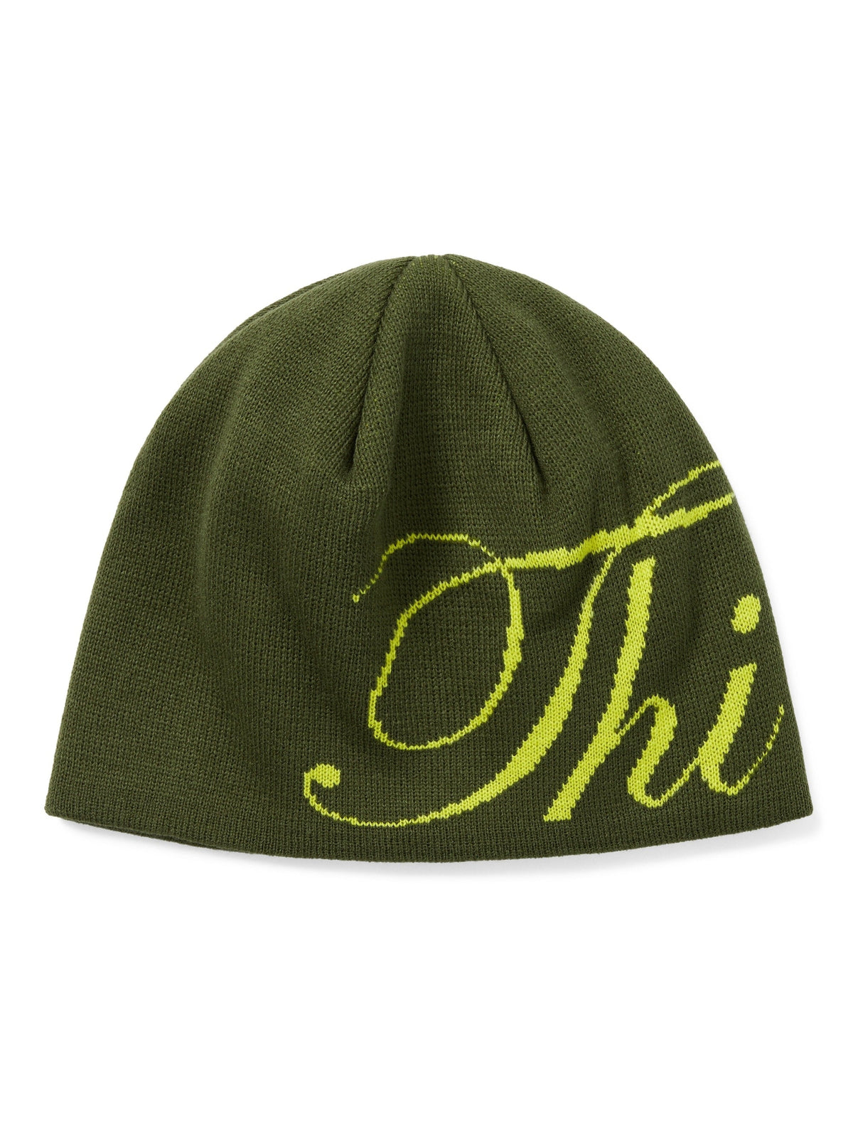 thisisneverthat - Thi Logo No Cuff Beanie (Olive) product image 1 | TRAB K-Fashion Australia
