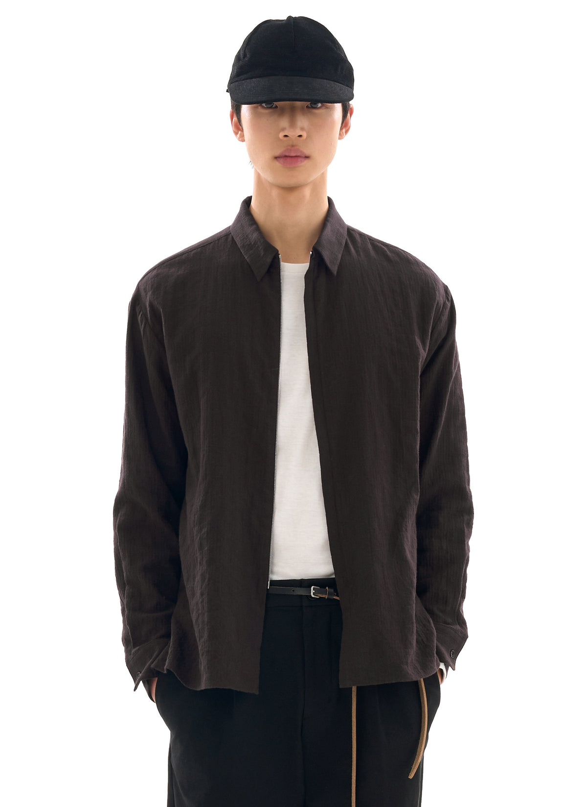 Post Archive Faction - Zip Shirt (Archive) (Brown) product image 1 | TRAB K-Fashion Australia
