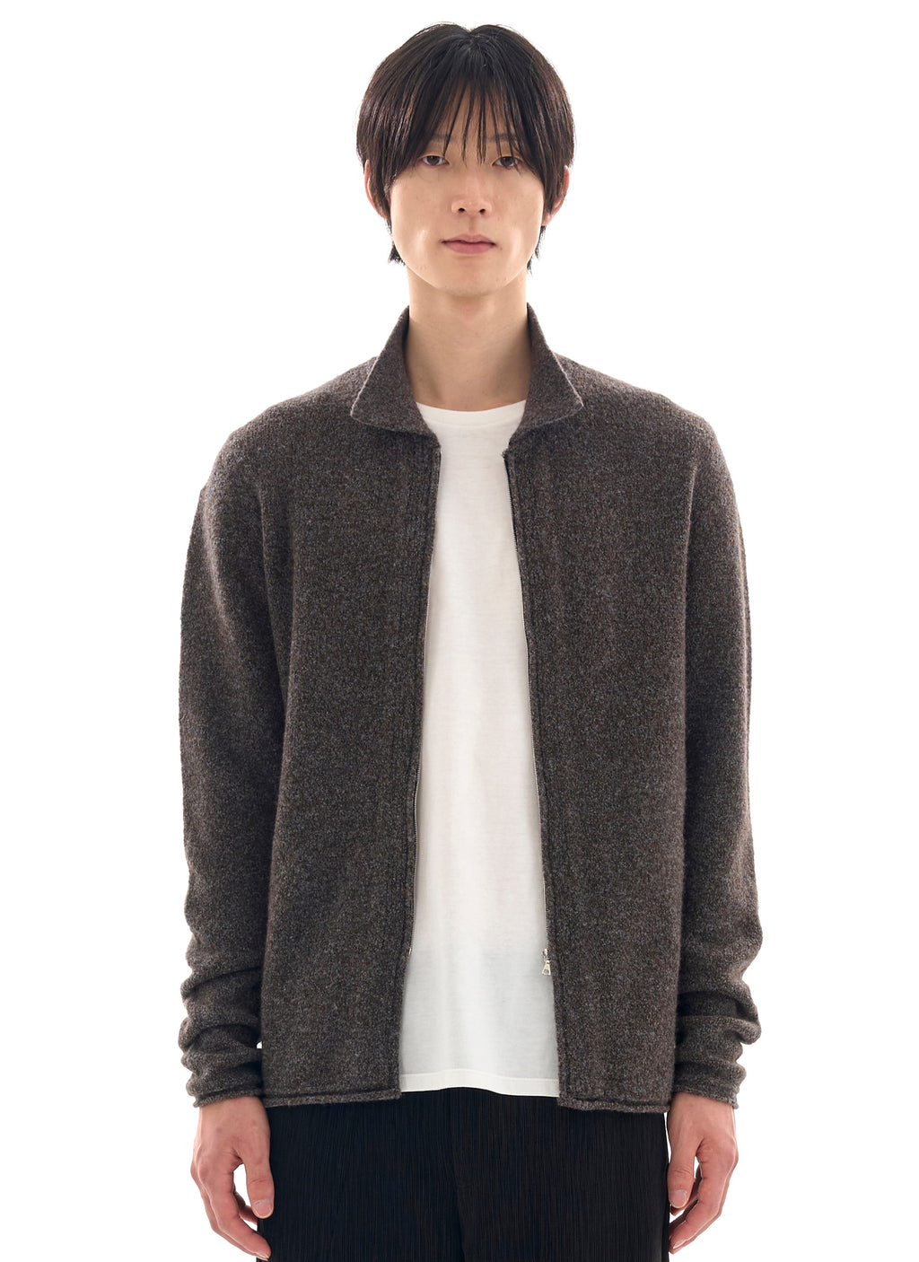 Post Archive Faction - Knit Zip Shirt (Archive) (Taupe) product image 1 | TRAB K-Fashion Australia