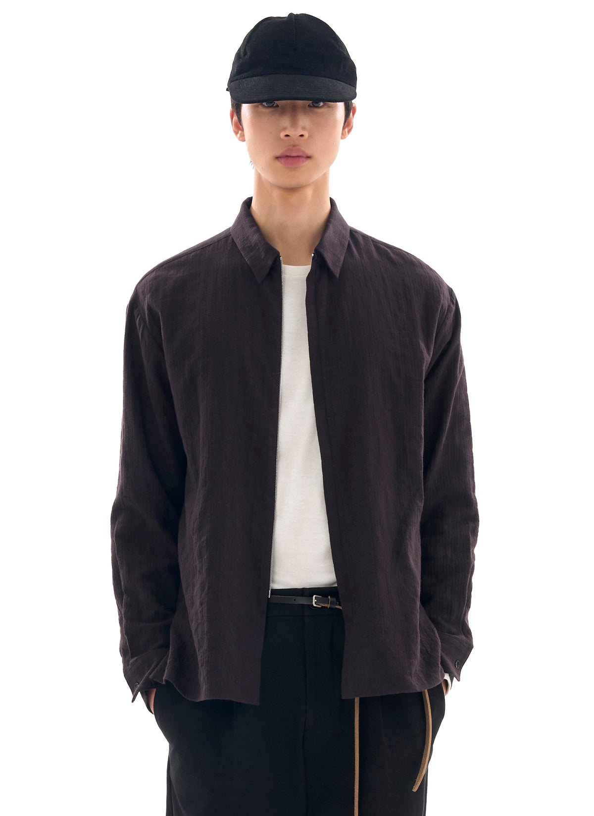 Post Archive Faction - Zip Shirt (Archive) (Brown) product image 1 | TRAB K-Fashion Australia