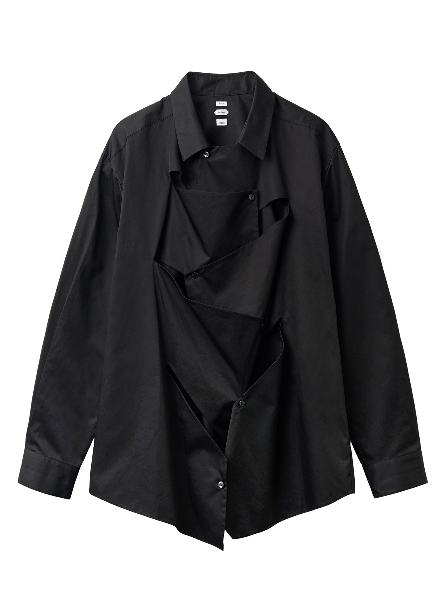 Post Archive Faction - Trimmed Shirt D (2026) (Black) product image 1 | TRAB K-Fashion Australia