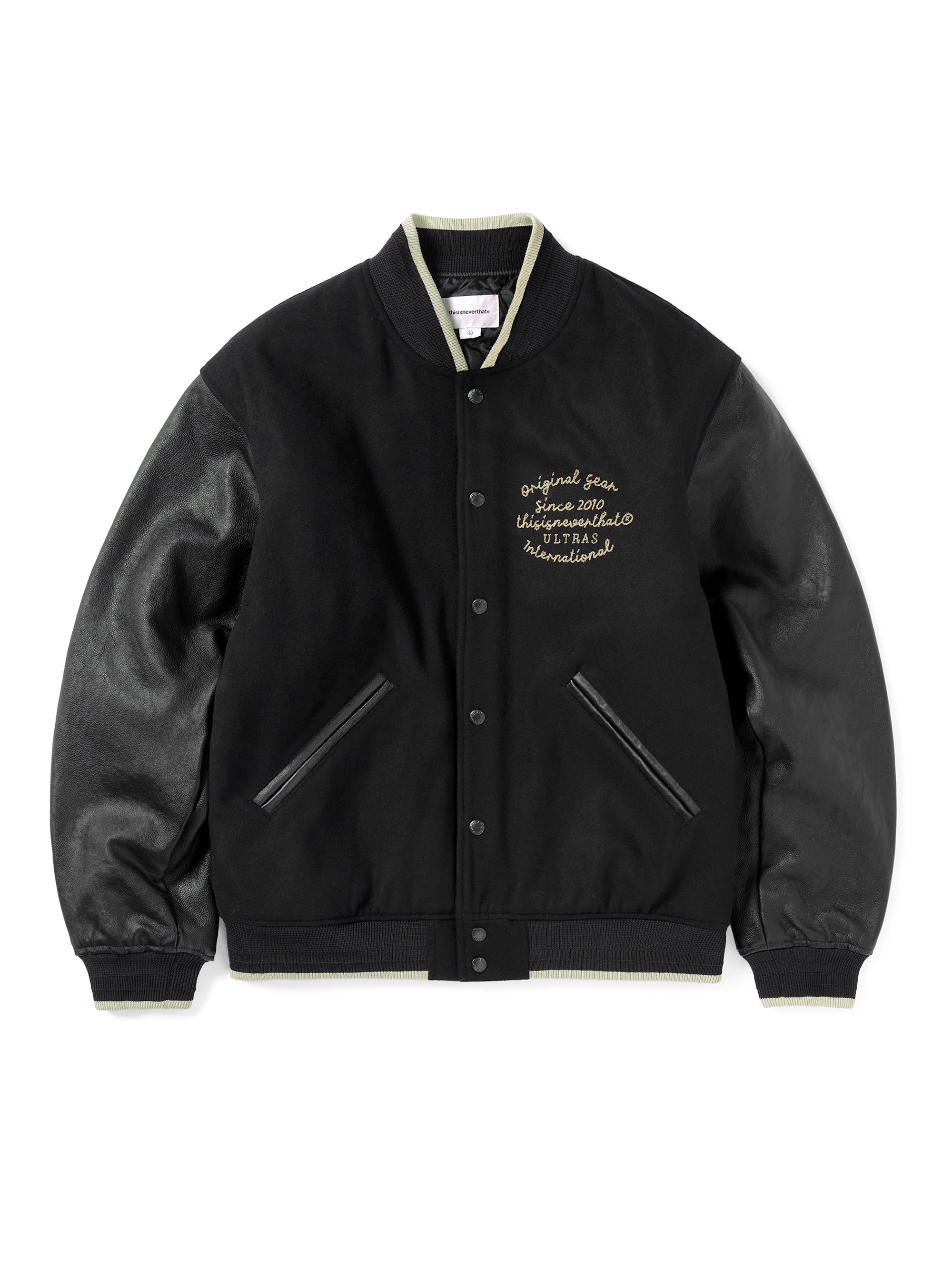 thisisneverthat - ULTRAS Varsity Jacket (Black) product image 1 | TRAB K-Fashion Australia