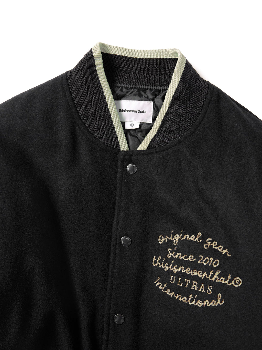 thisisneverthat - ULTRAS Varsity Jacket (Black) product image 2 | TRAB K-Fashion Australia