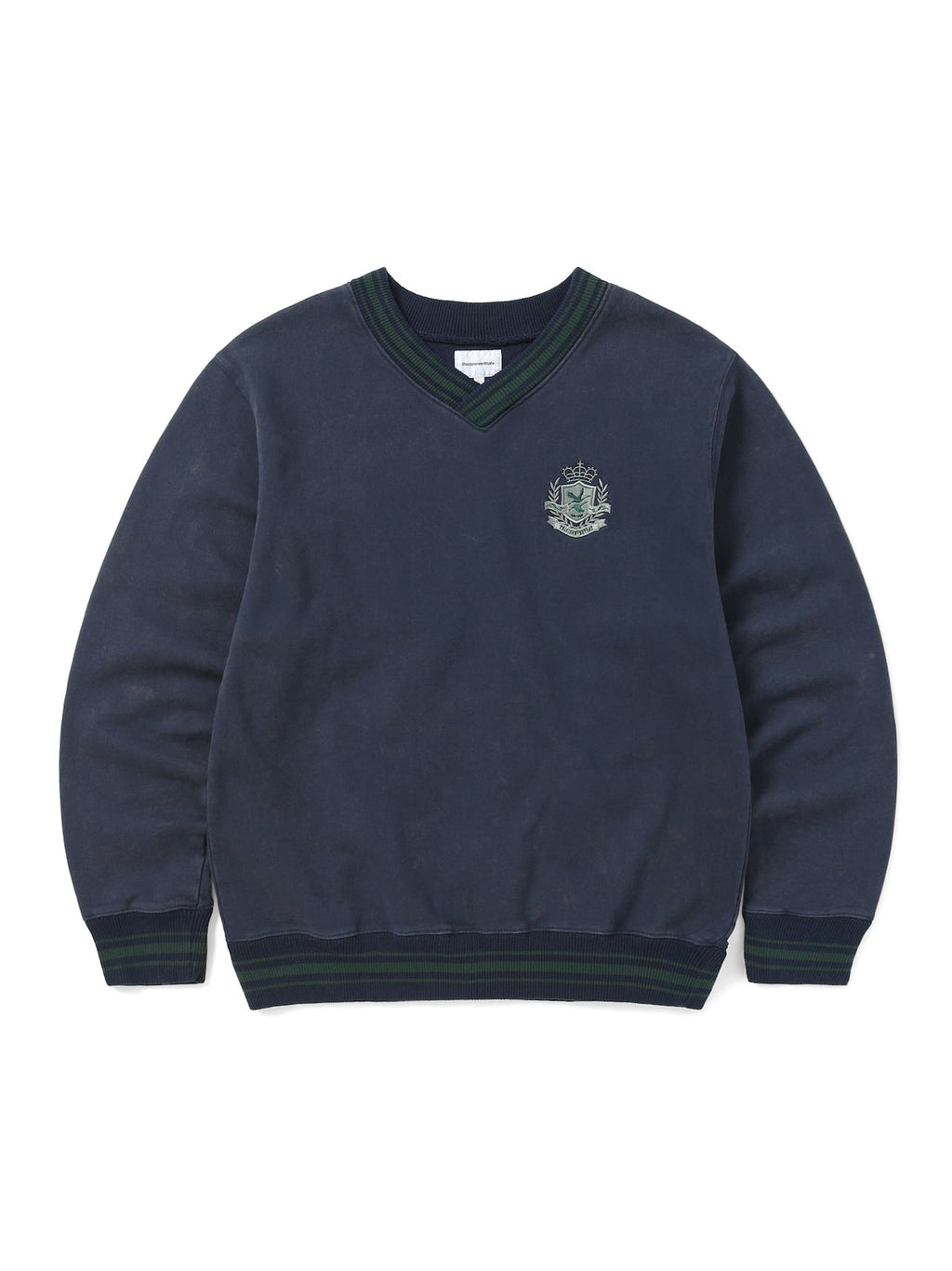 thisisneverthat - V Neck Emblem Sweatshirt (Navy) product image 1 | TRAB K-Fashion Australia