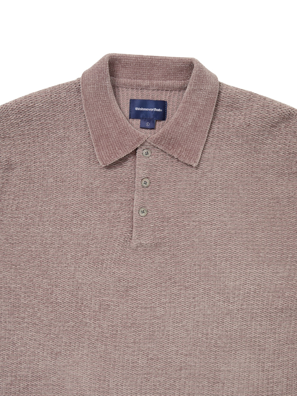thisisneverthat - Velvet Knit Polo (Dusty Pink) product image 2 | TRAB K-Fashion Australia