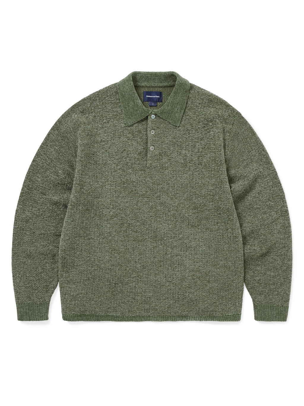 thisisneverthat - Velvet Knit Polo (Green) product image 1 | TRAB K-Fashion Australia