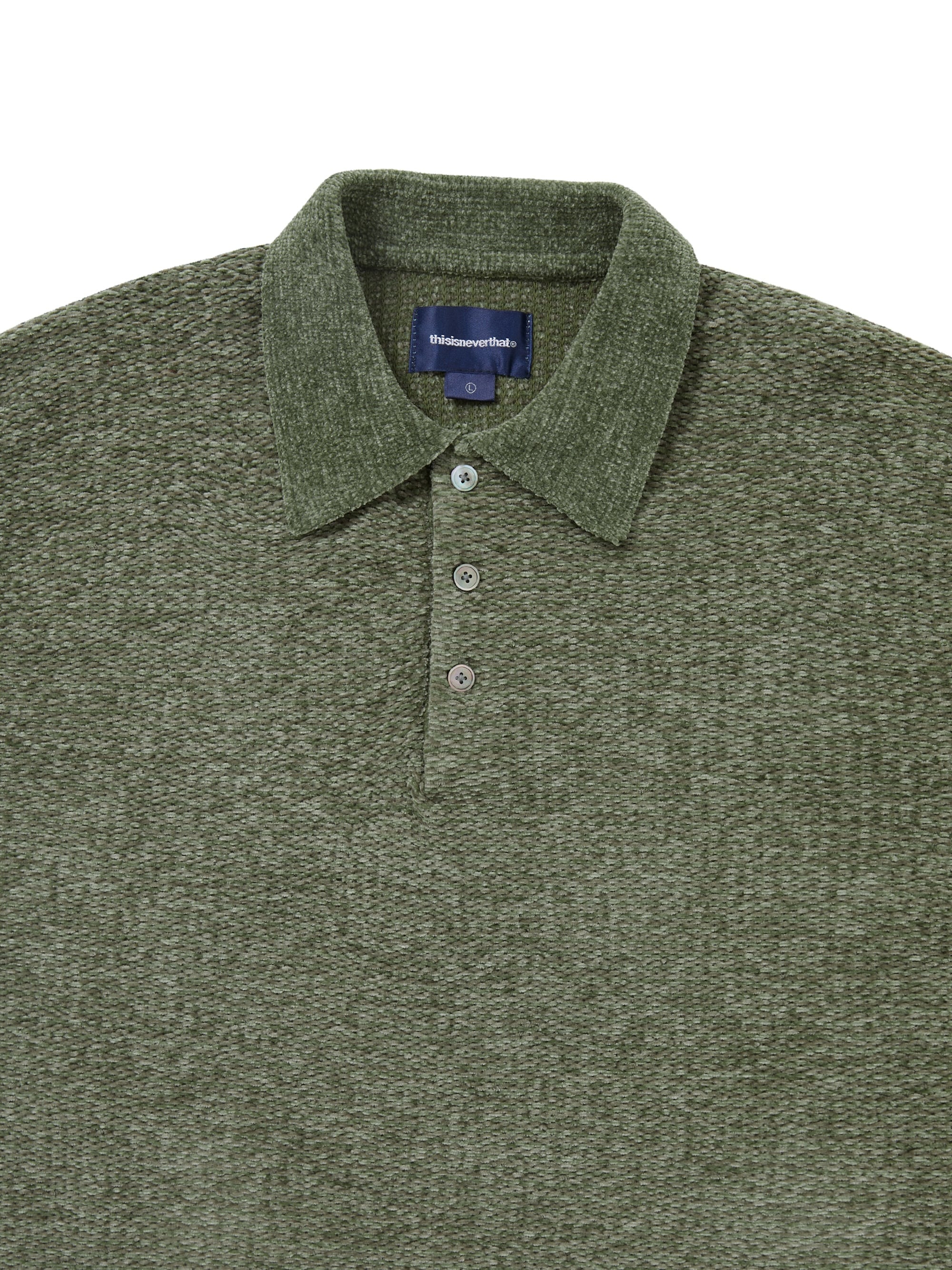 thisisneverthat - Velvet Knit Polo (Green) product image 2 | TRAB K-Fashion Australia