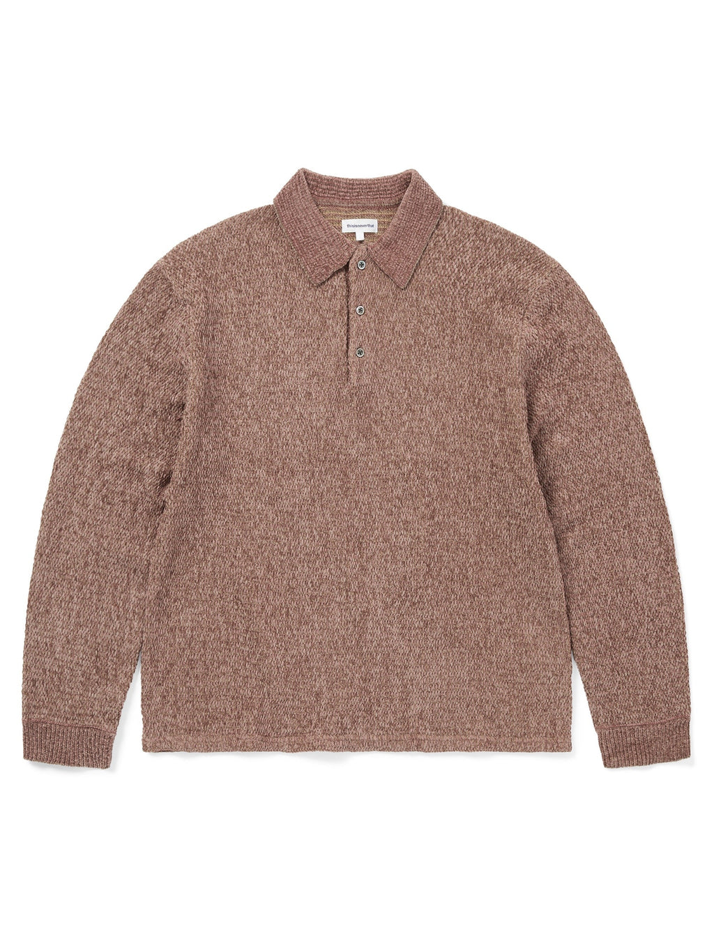 thisisneverthat - Velvet Knit Polo (Rust) product image 1 | TRAB K-Fashion Australia