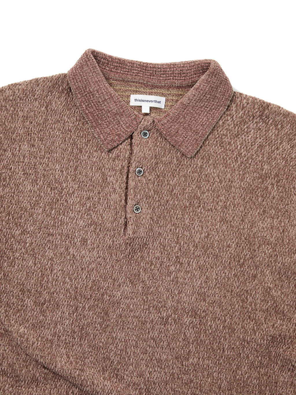 thisisneverthat - Velvet Knit Polo (Rust) product image 2 | TRAB K-Fashion Australia