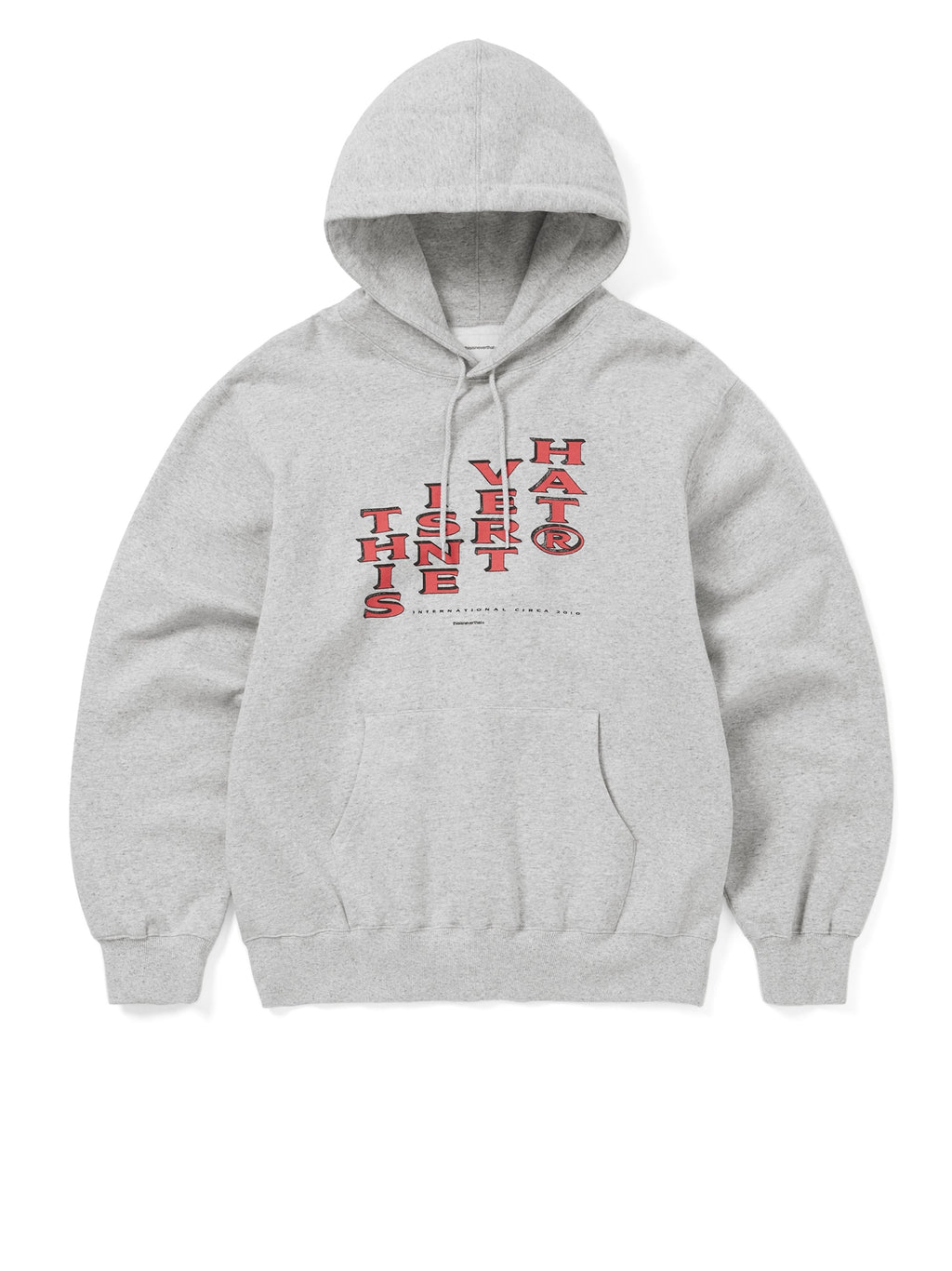 thisisneverthat - Vertical Logo Hoodie (Heather Grey) product image 1 | TRAB K-Fashion Australia