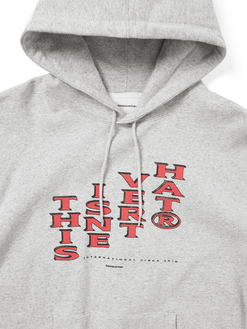 thisisneverthat - Vertical Logo Hoodie (Heather Grey) product image 2 | TRAB K-Fashion Australia