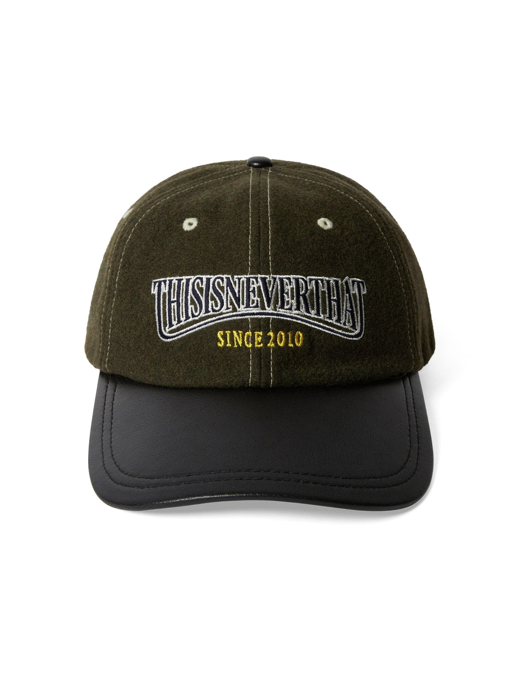 thisisneverthat - Visor Leather Cap (Olive) product image 2 | TRAB K-Fashion Australia