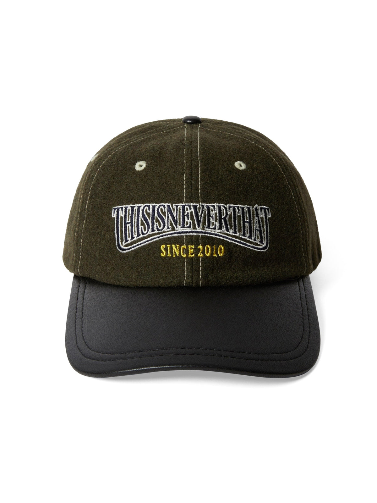 thisisneverthat - Visor Leather Cap (Olive) product image 2 | TRAB K-Fashion Australia