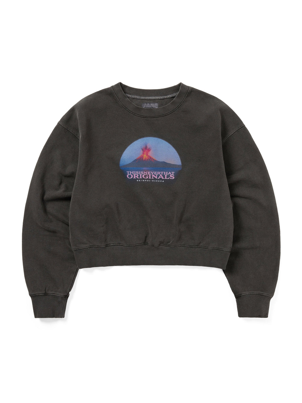 thisisneverthat - Volcano W Crewneck (Charcoal) product image 1 | TRAB K-Fashion Australia