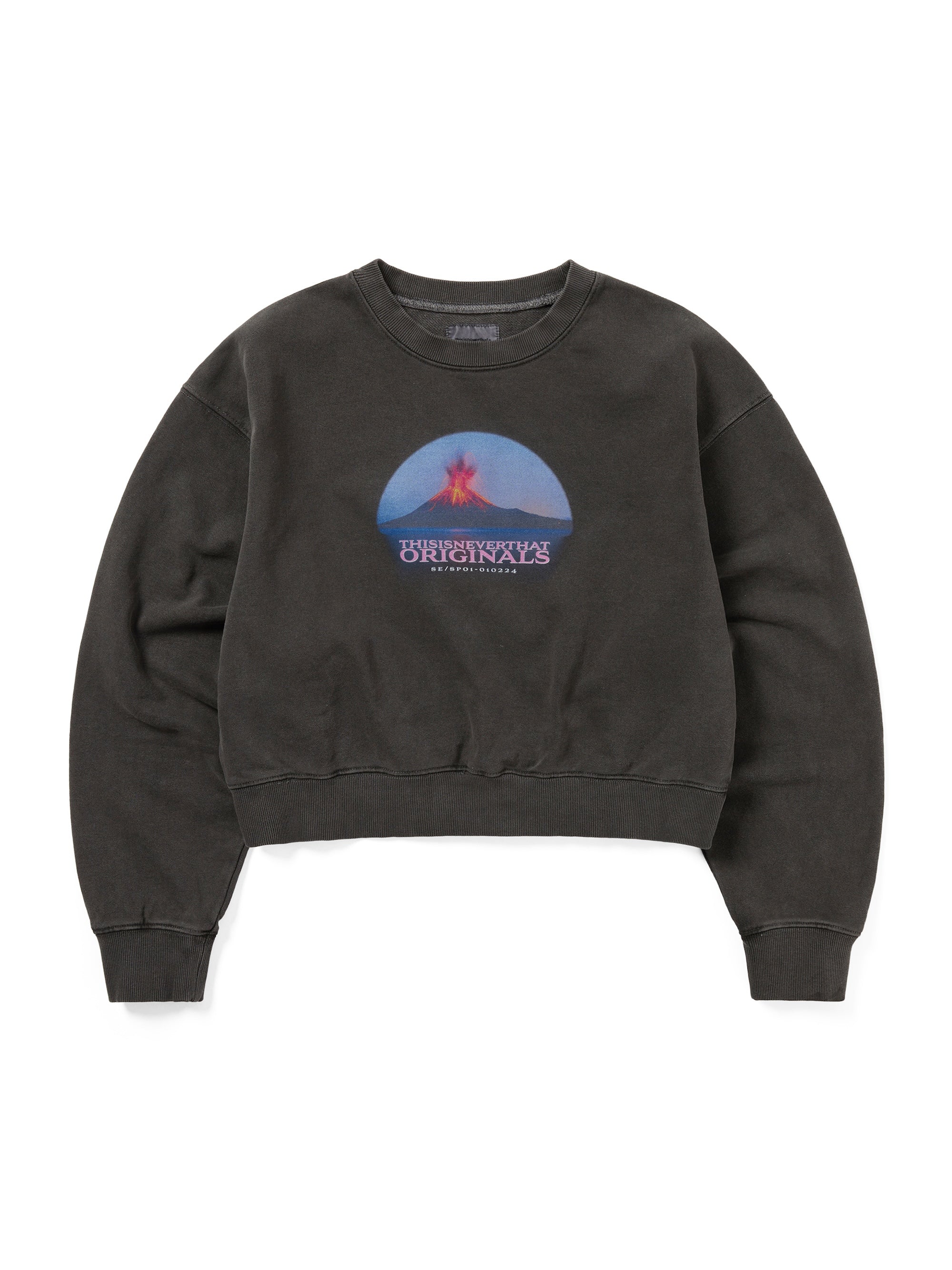 thisisneverthat - Volcano W Crewneck (Charcoal) product image 1 | TRAB K-Fashion Australia