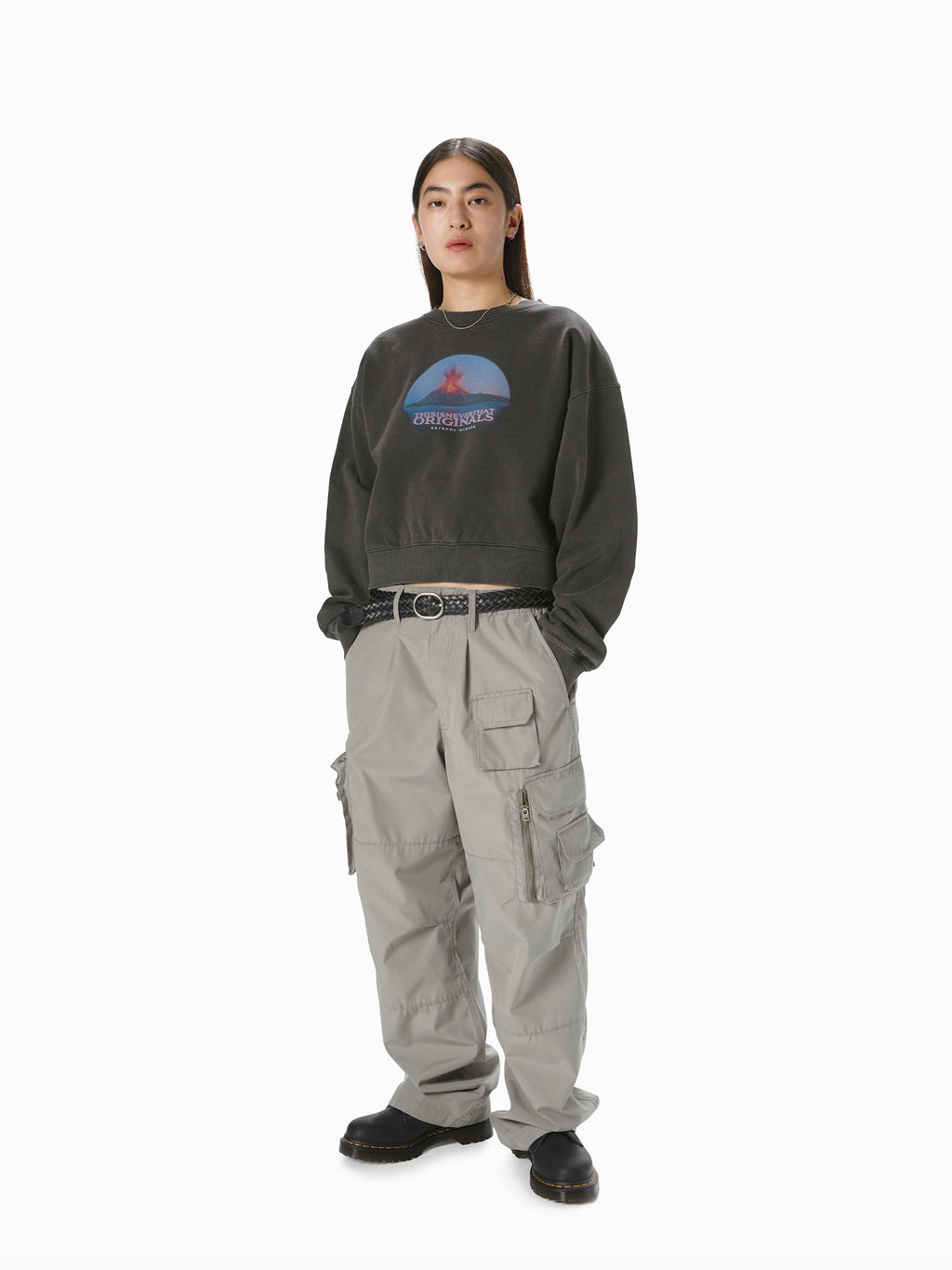 thisisneverthat - Volcano W Crewneck (Charcoal) product image 4 | TRAB K-Fashion Australia