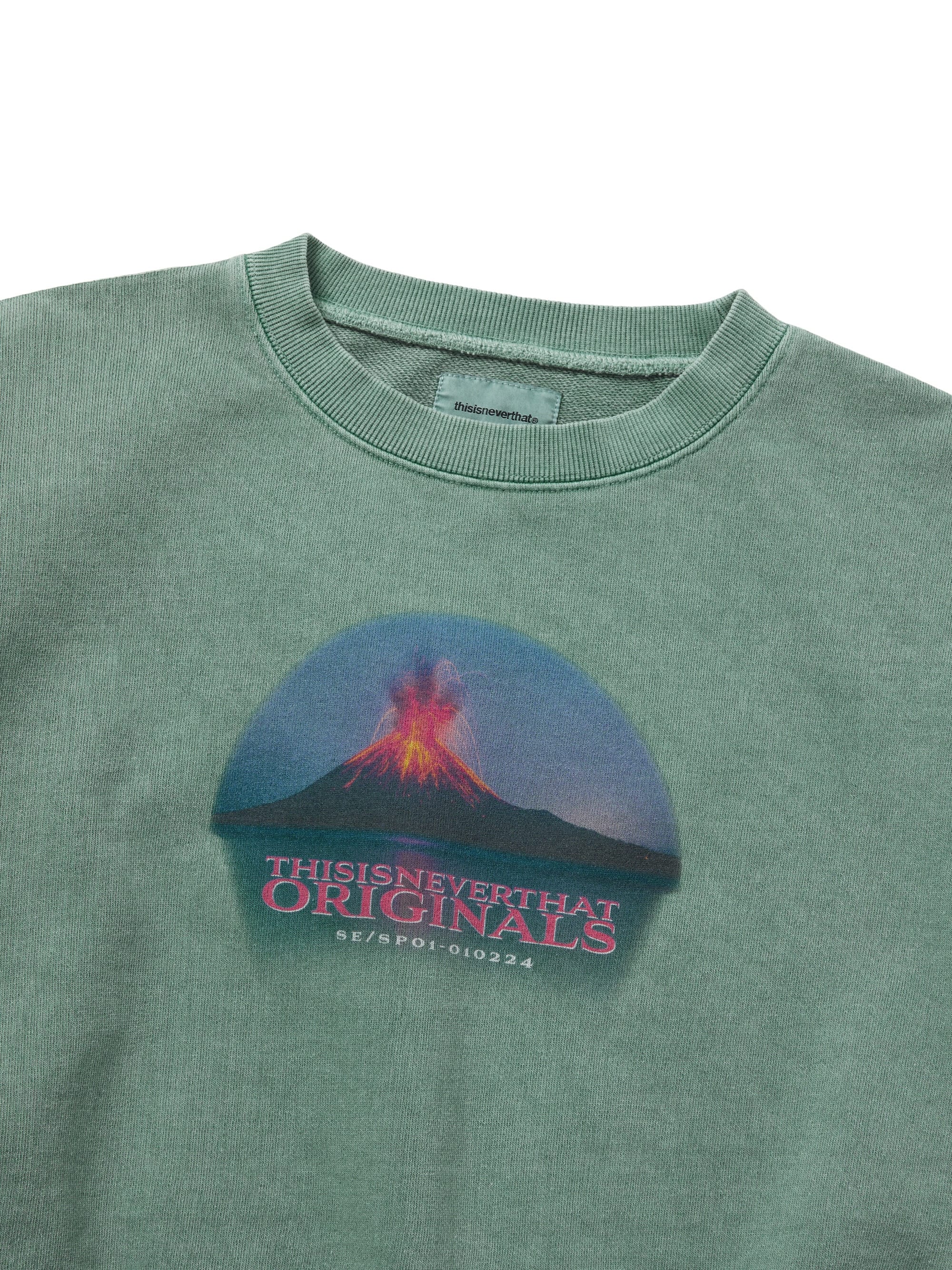 thisisneverthat - Volcano W Crewneck (Emerald) product image 2 | TRAB K-Fashion Australia