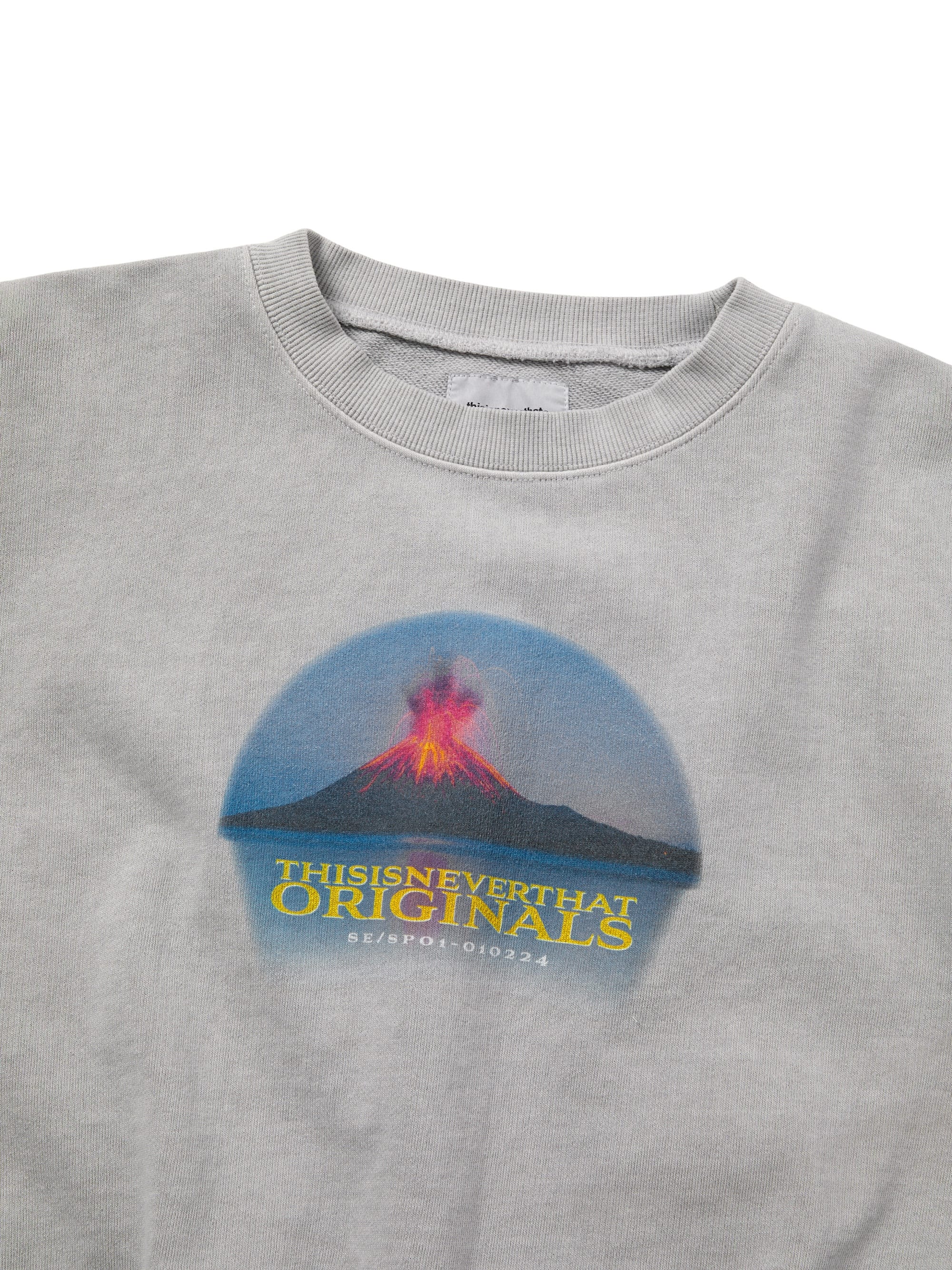 thisisneverthat - Volcano W Crewneck (Grey) product image 2 | TRAB K-Fashion Australia