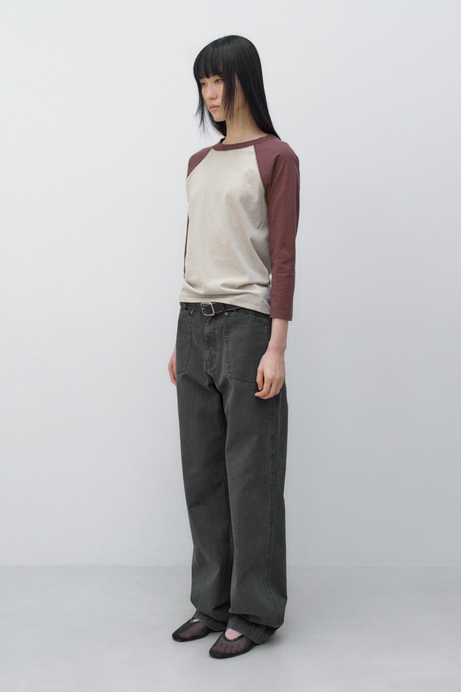 Insilence - Twist Raglan T-Shirt (Ash Beige) product image 4 | TRAB K-Fashion Australia