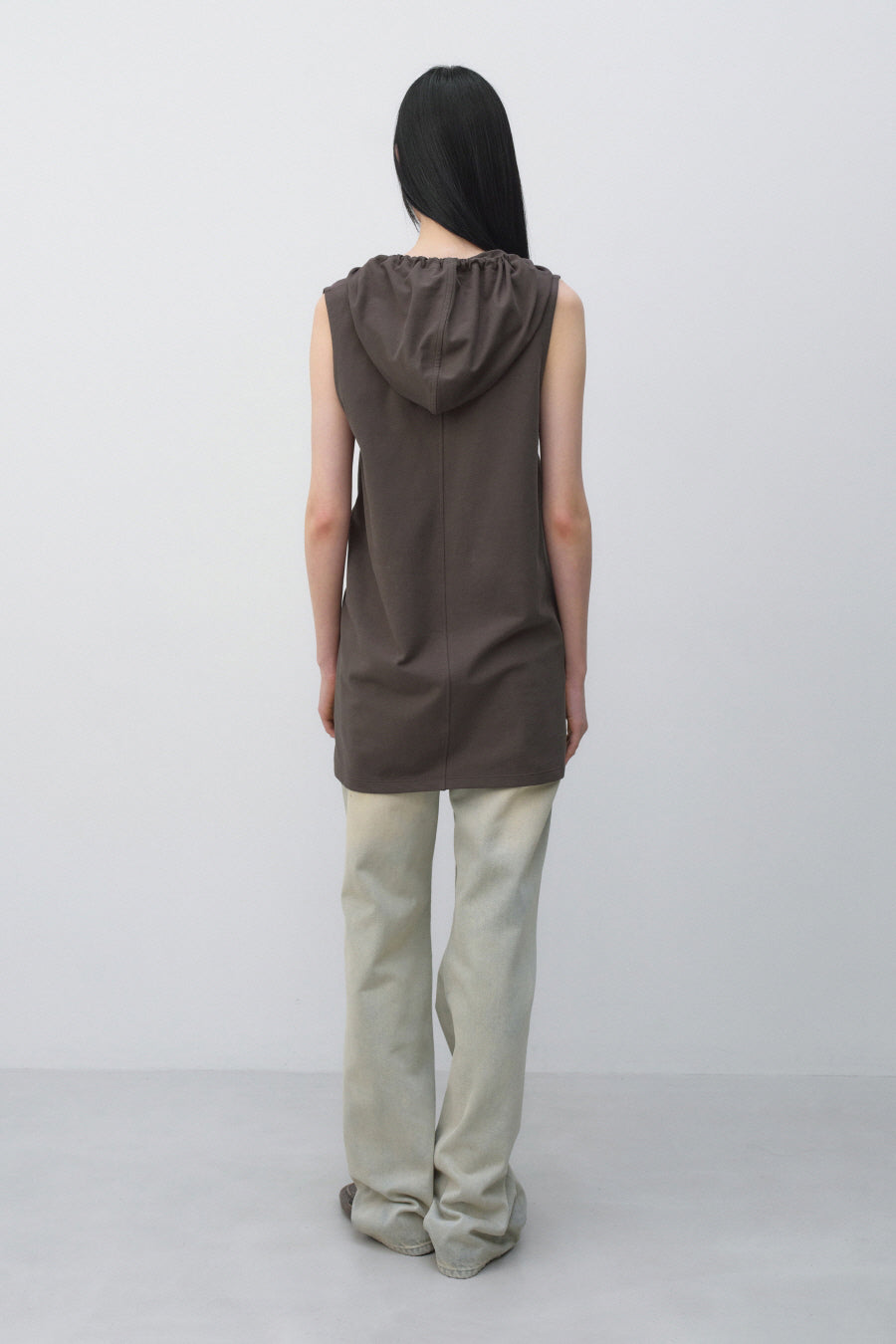 Insilence - String Hooded Top (Brown) product image 6 | TRAB K-Fashion Australia