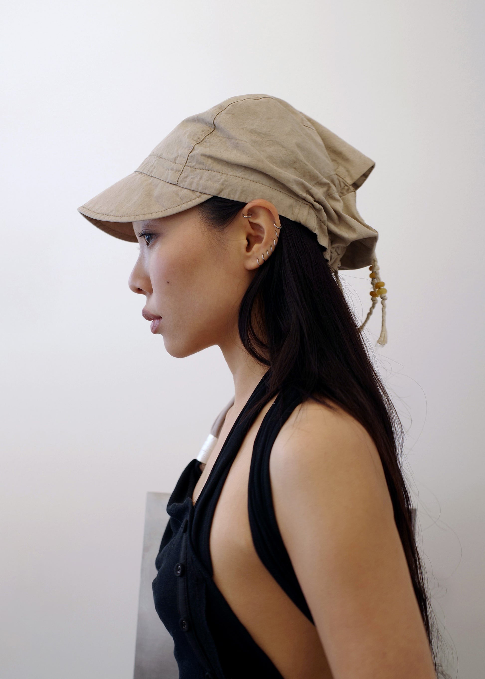 Hyein Seo - Washed Shirring Cap (Beige) product image 4 | TRAB K-Fashion Australia