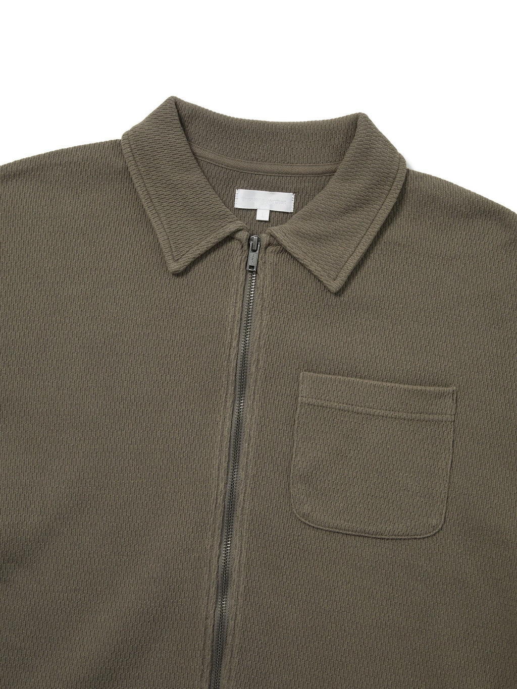 thisisneverthat - Waffle Full Zip Polo Sweatshirt (Dark Mocha) product image 2 | TRAB K-Fashion Australia