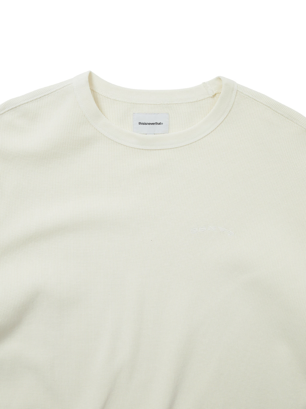 thisisneverthat - Waffle L/S Tee (Ivory) product image 2 | TRAB K-Fashion Australia