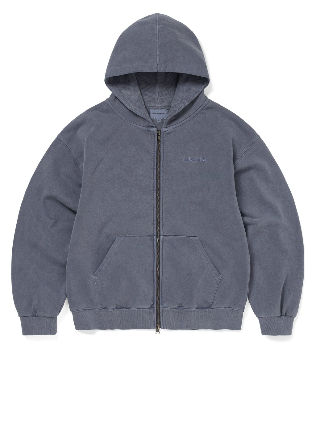 thisisneverthat - Waffle Lined Zip Up Hoodie (Warm Blue) product image 1 | TRAB K-Fashion Australia