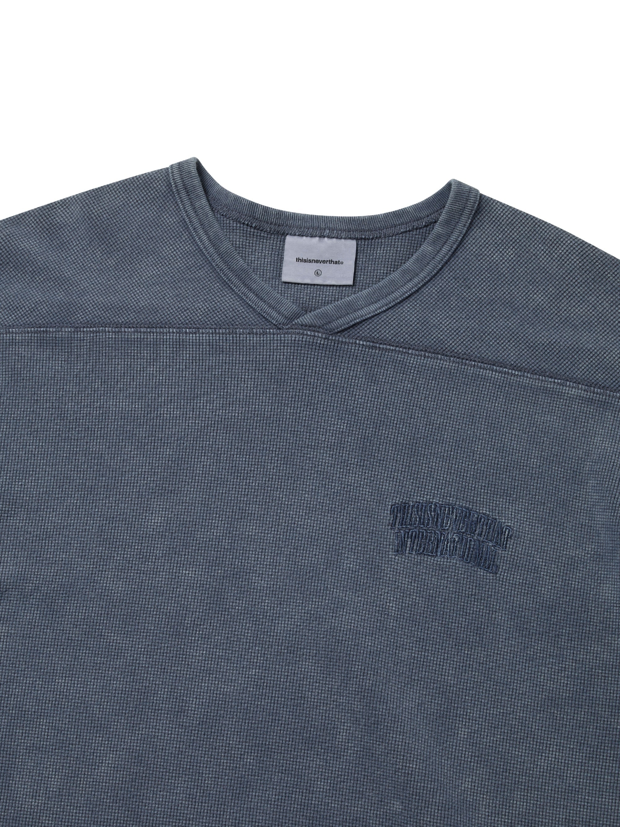 thisisneverthat - Waffle Rugby Tee (Water) product image 2 | TRAB K-Fashion Australia
