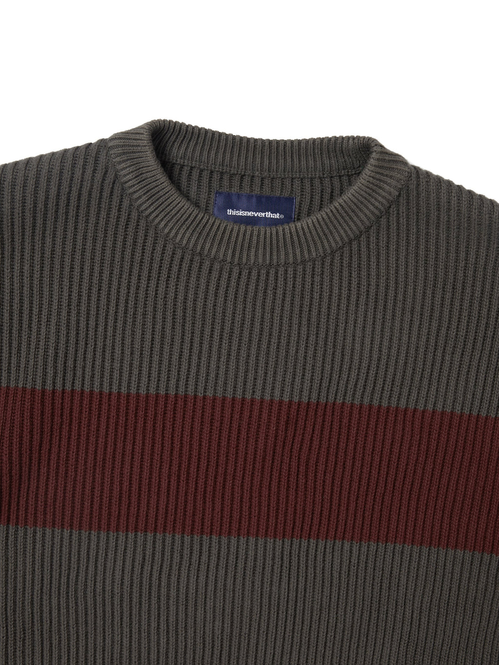 thisisneverthat - Washed Block Knit Sweater (Charcoal) product image 2 | TRAB K-Fashion Australia