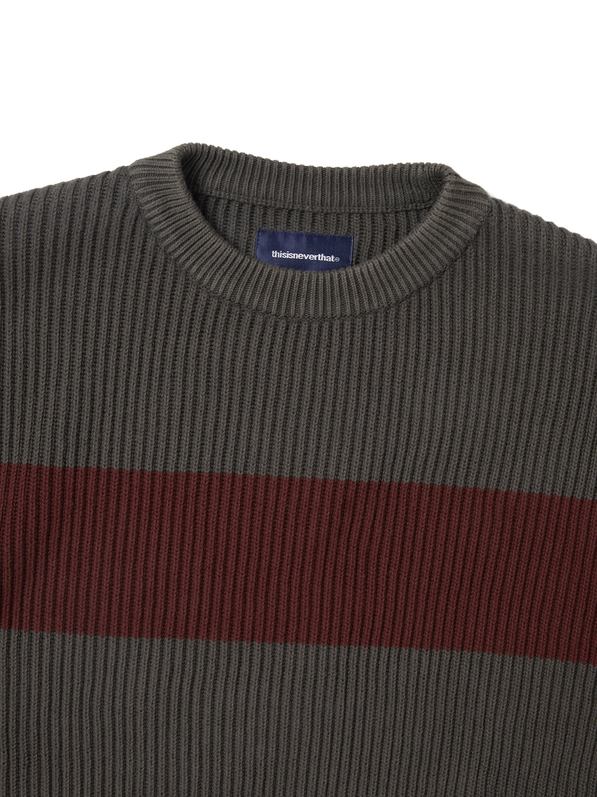 thisisneverthat - Washed Block Knit Sweater (Charcoal) product image 2 | TRAB K-Fashion Australia