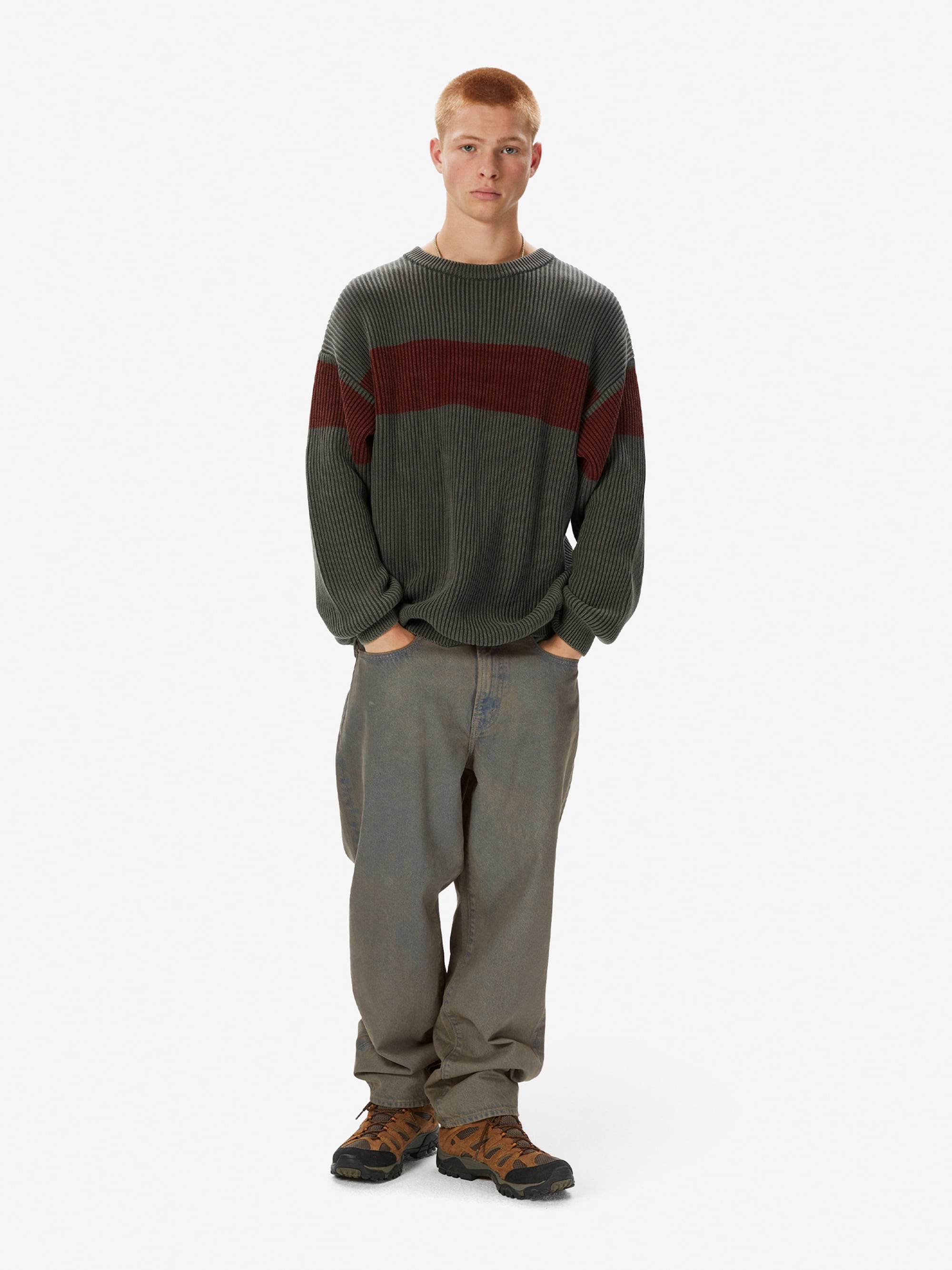thisisneverthat - Washed Block Knit Sweater (Charcoal) product image 6 | TRAB K-Fashion Australia