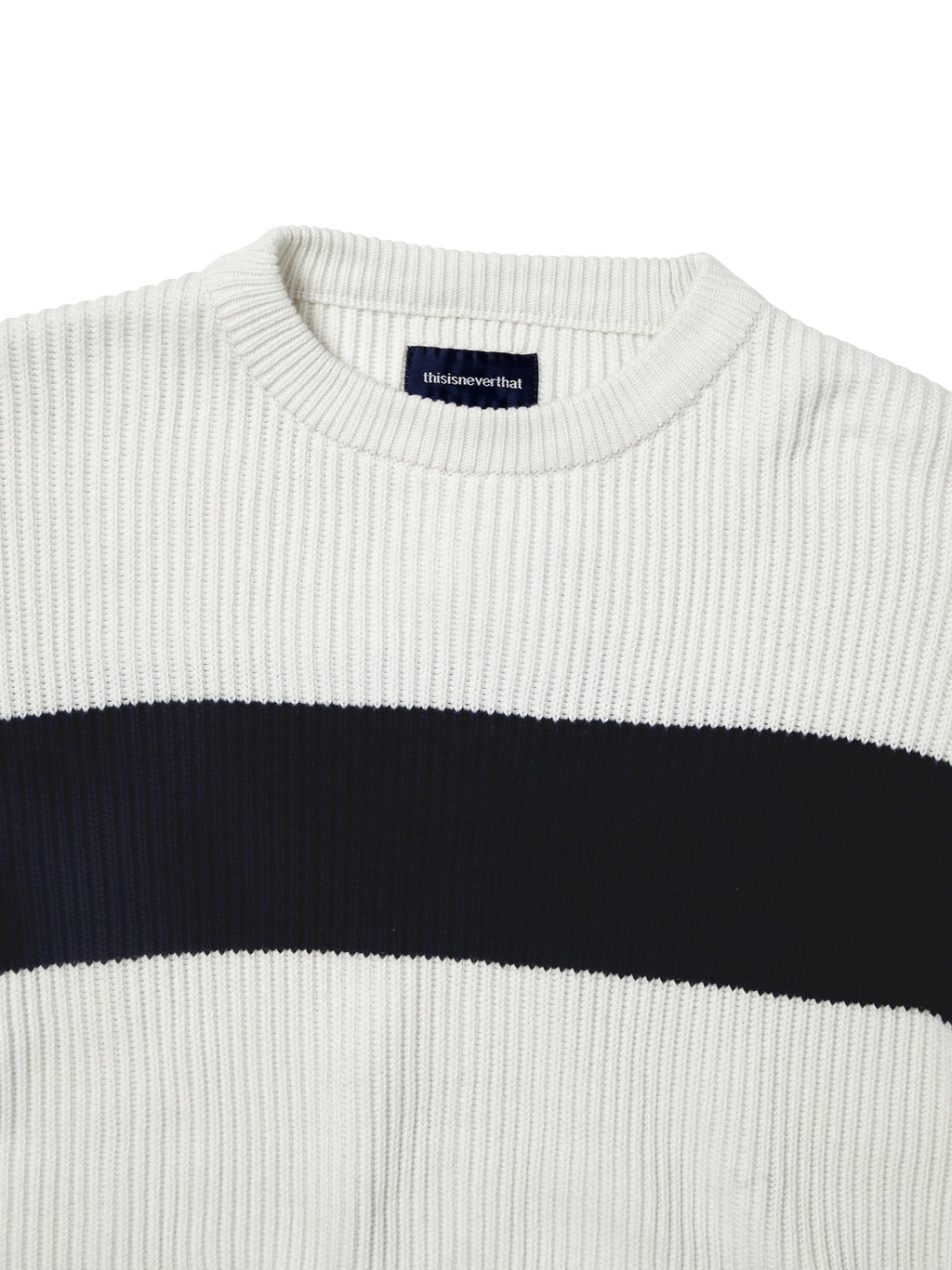 thisisneverthat - Washed Block Knit Sweater (Ivory) product image 2 | TRAB K-Fashion Australia