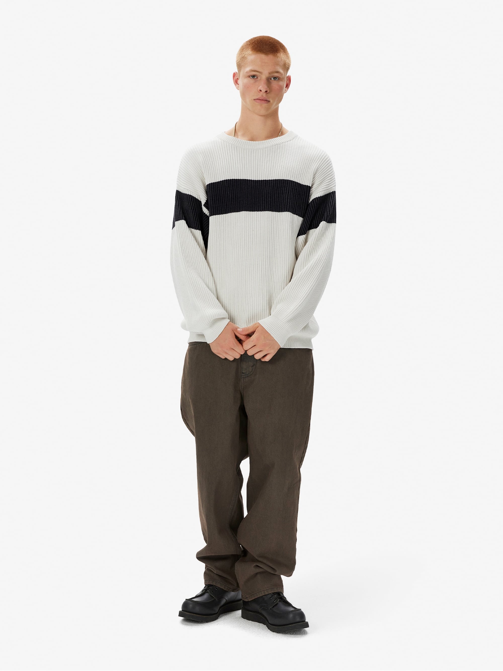 thisisneverthat - Washed Block Knit Sweater (Ivory) product image 6 | TRAB K-Fashion Australia